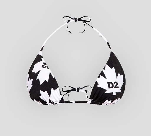 Dsquared2 - TOP DE BIKINI ESTILO TRIANGULAR CON ESTAMPADO DE HOJA DE MAPLE