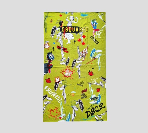 [D6P003240-329] Dsquared2 - TOALLA ESTAMPADA CON ILUSTRACIONES VARIAS