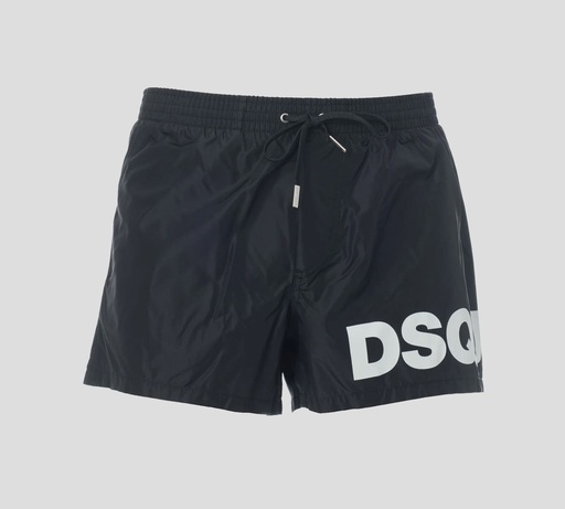 Dsquared2 - SHORT DE PLAYA MIDI CON LOGO EN BLANCO