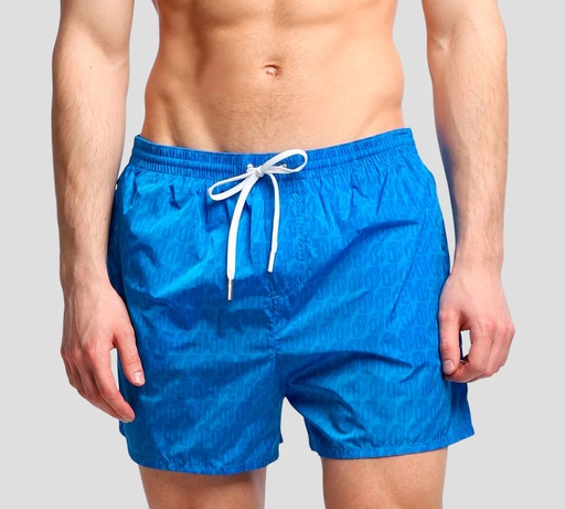 Dsquared2 - SHORT DE PLAYA MIDI CON PATRÓN DE LOGO MONOCROMÁTICO