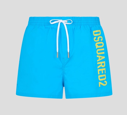 Dsquared2 - SHORT DE PLAYA MIDI CON LOGO VERTICAL