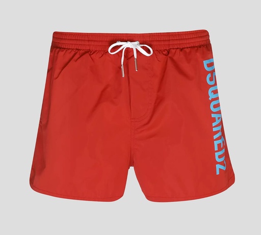 Dsquared2 - SHORT DE PLAYA MIDI CON LOGO VERTICAL