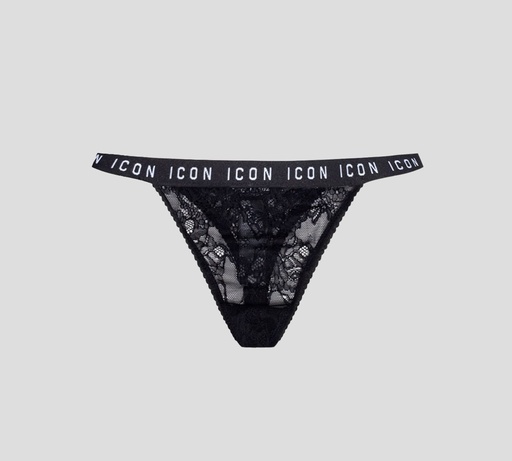 Dsquared2 - PANTY HILO ICON DE ENCAJE CON BANDA ELÁSTICA FINA A LA CADERA