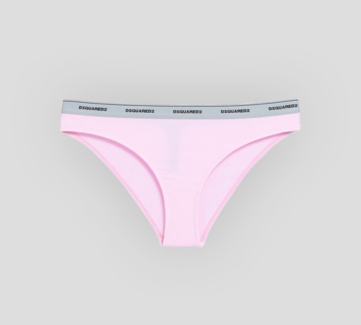 Dsquared2 - PANTY UNICOLOR DE ALGODÓN CON BANDA ELÁSTICA FINA A LA CADERA