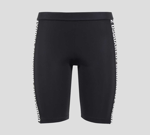 Dsquared2 - SHORT BIKER UNICOLOR CON LOGO A LOS LATERALES