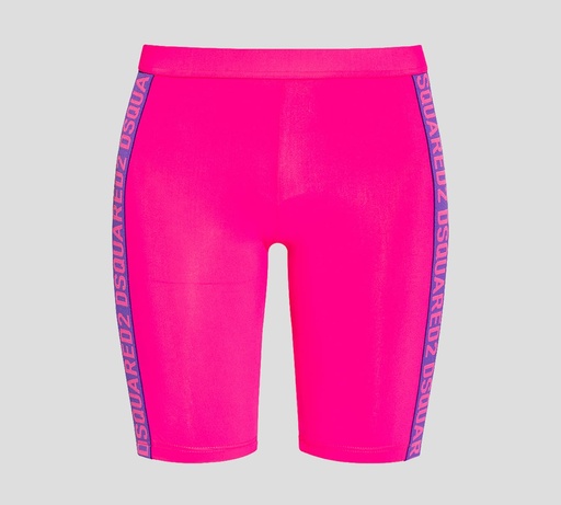 Dsquared2 - SHORT BIKER BICOLOR CON LOGO A LOS LATERALES