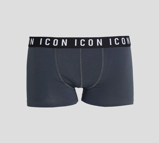 Dsquared2 - BOXER CORTO GRIS, LETRAS ICON