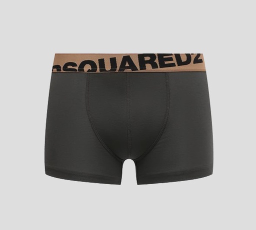 [D9LC64240-021] Dsquared2 - BOXER CORTO CON LOGO SESGADO SOBRE BANDA ELÁSTICA