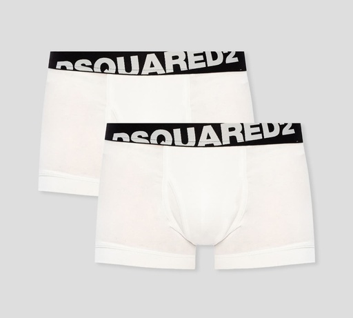 Dsquared2 - BI PACK DE BOXERS CORTOS CON LOGO SESGADO SOBRE BANDA ELÁSTICA