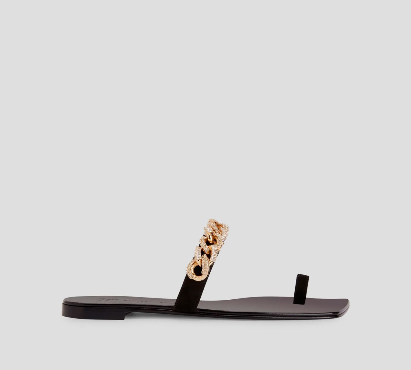 Giuseppe Zanotti - SANDALIA PLANA DESTALONADA CON CADENA 