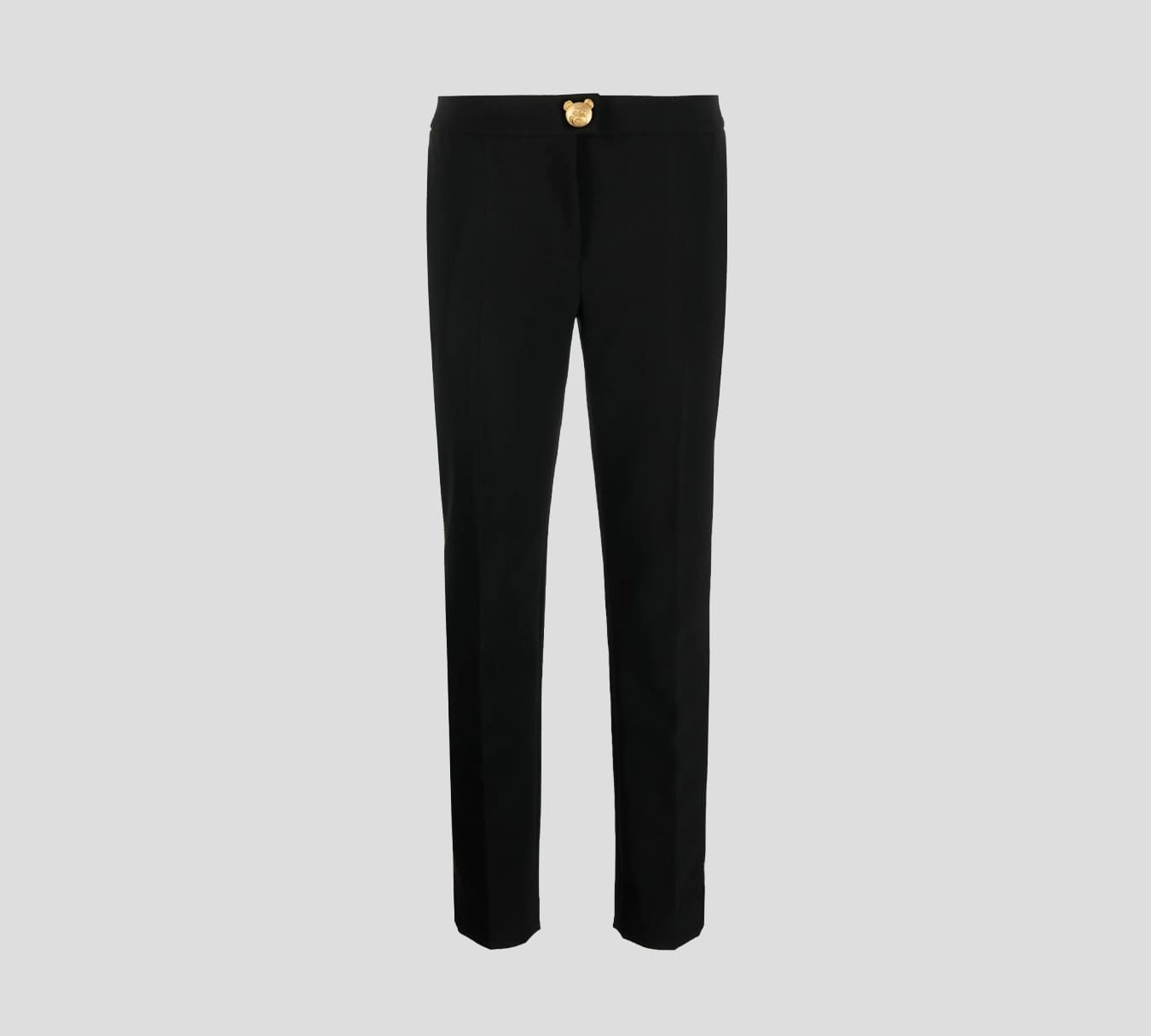 Moschino - PANTALÓN CLÁSICO DE VESTIR CON BOTÓN Y CORDONES LATERALES DORADOS
