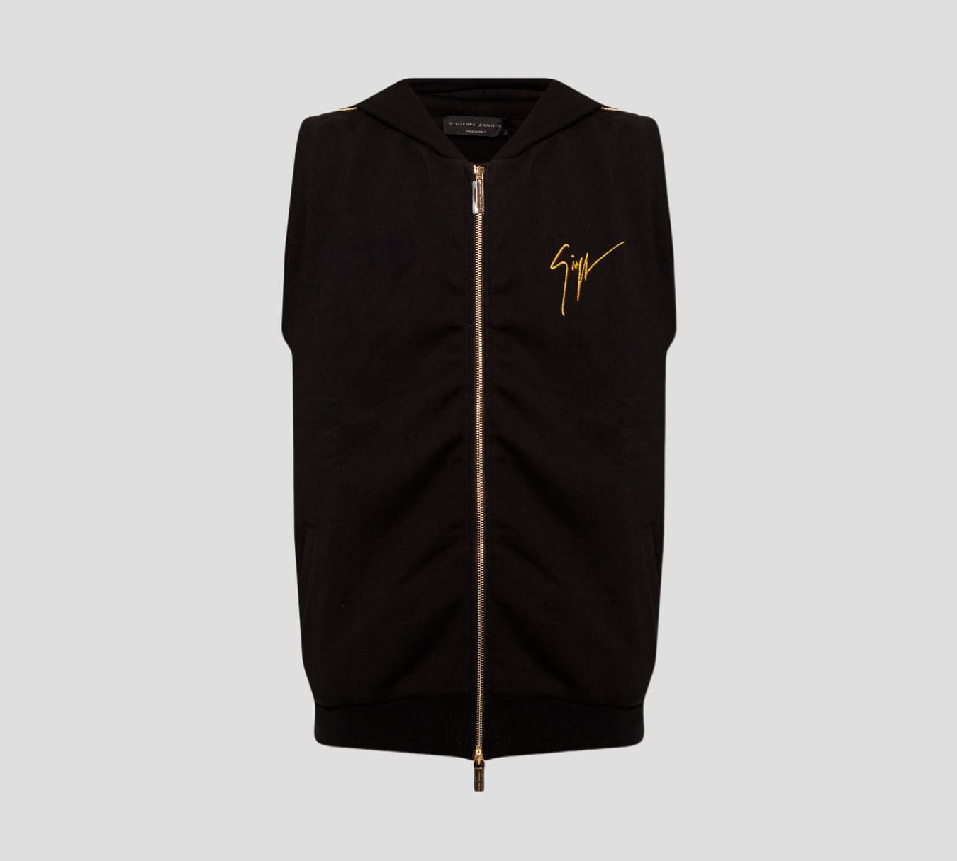 Giuseppe Zanotti - CHALECO HOODIE LAB CON LOGO BORDADO