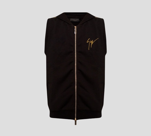 Giuseppe Zanotti - CHALECO HOODIE LAB CON LOGO BORDADO
