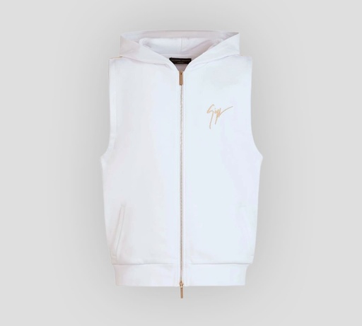 Giuseppe Zanotti - CHALECO HOODIE LAB CON LOGO BORDADO