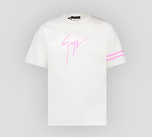 Giuseppe Zanotti - FRANELA BÁSICA CUELLO REDONDO CON FIRMA ESTAMPADA