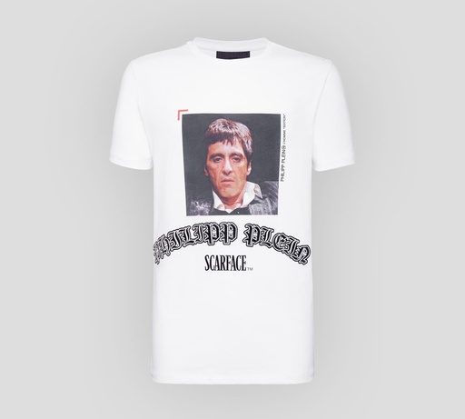 [F19C-MTK3765PJY002N-01] Philipp Plein - FRANELA CUELLO REDONDO "SCARFACE"