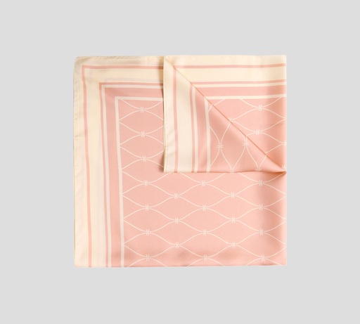 [FO01F21E2-V130-X81] Elisabetta Franchi - PAÑUELO CON PATRÓN DE LOGO Y LÍNEAS