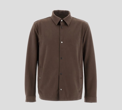 Herno - CHAQUETA EN ALCANTARÁ ABOTONADA AL FRENTE