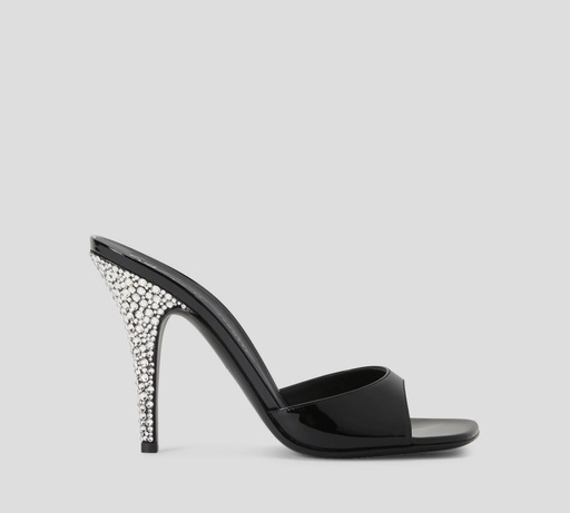 Giuseppe Zanotti - SANDALIA DESTALONADA CON PEDRERÍA EN TACÓN Y PUNTA CUADRADA