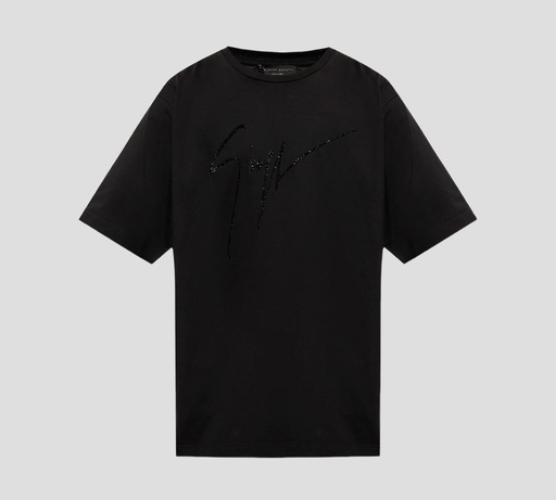 Giuseppe Zanotti - FRANELA CUELLO REDONDO CON LOGO EN PEDRERIA