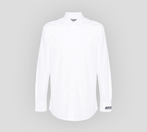 Moschino - CAMISA MANGA LARGA CON BORDADO SOBRE EL PUÑO