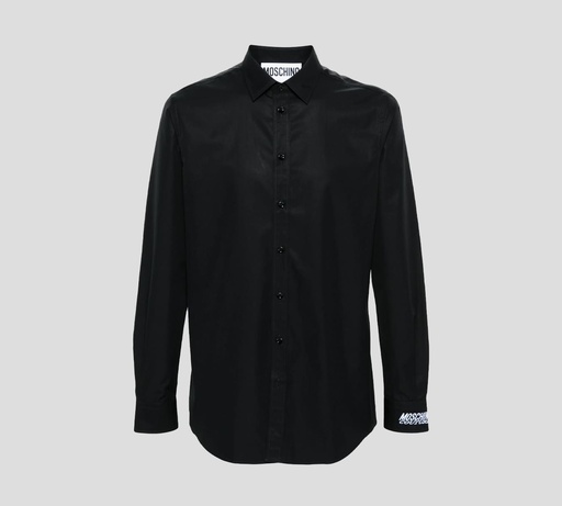 Moschino - CAMISA MANGA LARGA CON BORDADO SOBRE EL PUÑO