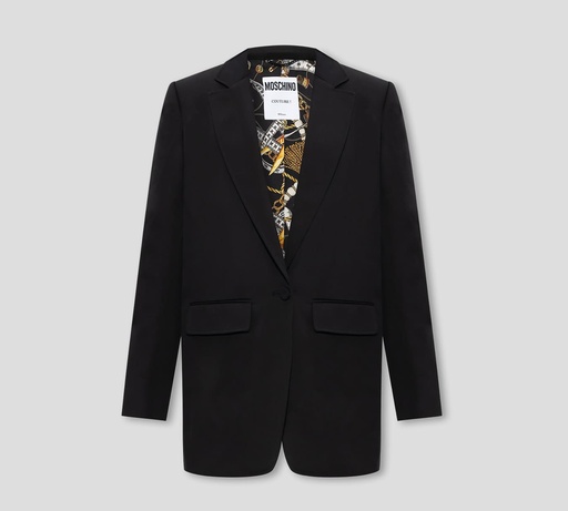 Moschino - BLAZER CLÁSICO CERRADO A UN BOTÓN CON FORRO INTERNO SEWING