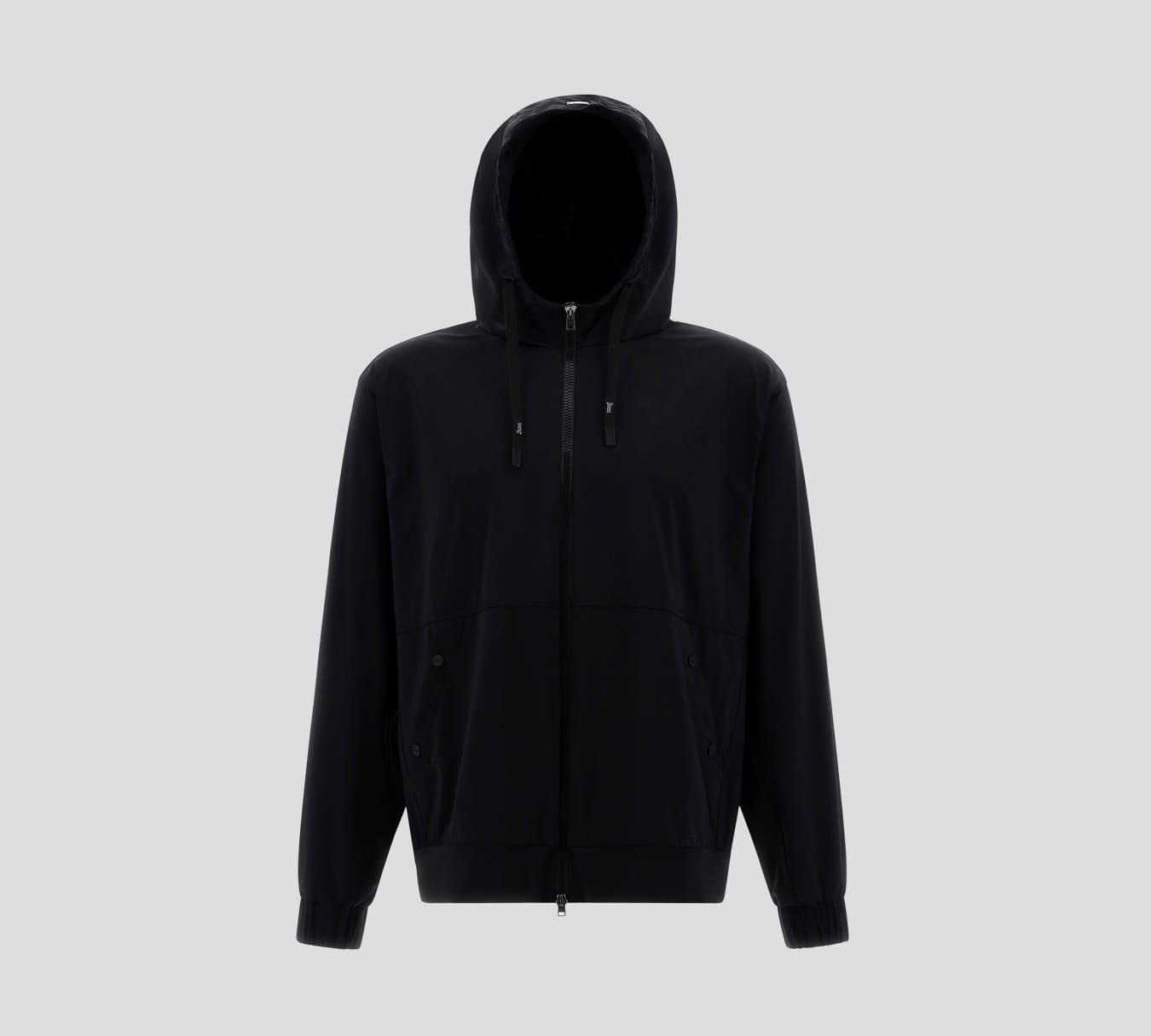 Herno - CHAQUETA BOMBER CON HOODIE Y CIERRE FRONTAL