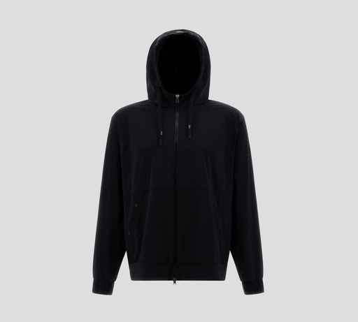 Herno - CHAQUETA BOMBER CON HOODIE Y CIERRE FRONTAL
