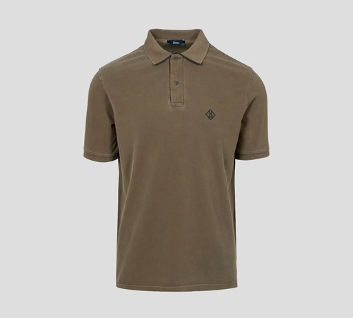 Herno - POLO DE PUNTO PIQUÉ CON LOGO ROMBOIDE BORDADO SOBRE EL PECHO