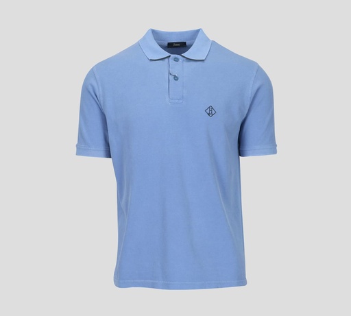 Herno - POLO DE PUNTO PIQUÉ CON LOGO ROMBOIDE BORDADO SOBRE EL PECHO
