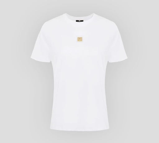 Elisabetta Franchi - FRANELA CUELLO REDONDO CON ESCUDO METÁLICO