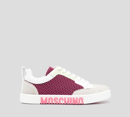 Moschino - SNEAKERS TRENZADOS HECHO EN CUERO, GAMUZA Y MALLA