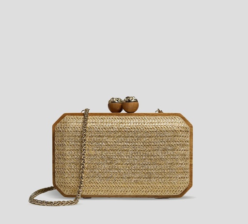 [MN002S24-W0002-JU001] Elie Saab - CARTERA MINAUDIERE DE YUTE CON CADENA
