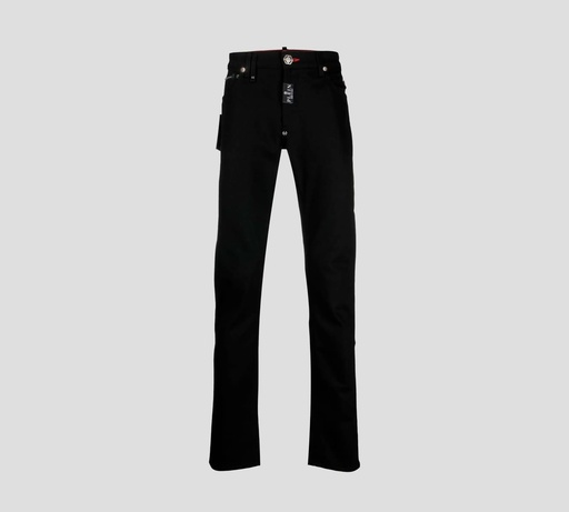 Philipp Plein - SKINNY JEAN CLÁSICO CORTE CUT FIT CON SELLO SOBRE BOLSILLO TRASERO