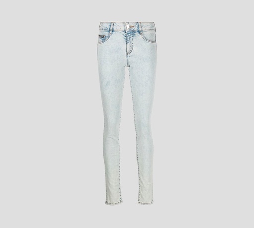 Philipp Plein - SKINNY JEANS CLÁSICO CON DETALLE DE HERRADURA BRILLANTE SOBRE LA PARTE TRASERA