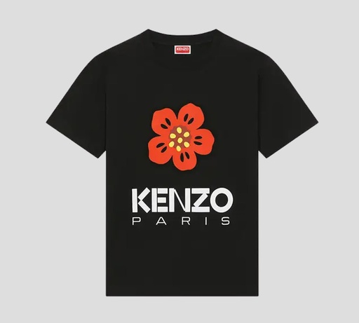 Kenzo - FRANELA CUELLO REDONDO CON FLOR ESTAMPADA AL FRENTE OVERSIZE