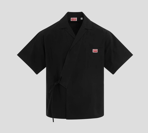 Kenzo - CAMISA KIMONO MANGA CORTA CON BOLSILLO FRONTAL SOBRE EL PECHO