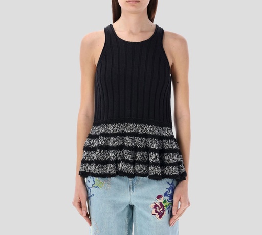 Kenzo - TOP SUMMER TEJIDO A CROCHET SIN MANGAS CON PARTE BAJA ONDULADA