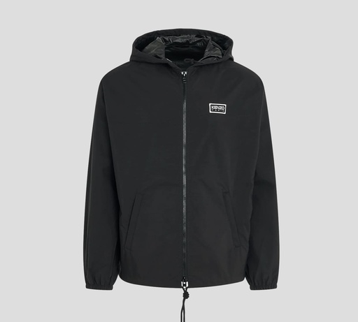 Kenzo - CHAQUETA HODDIE IMPERMEABLE CON AJUSTABLE DE CORDÓN Y CIERRE FRONTAL