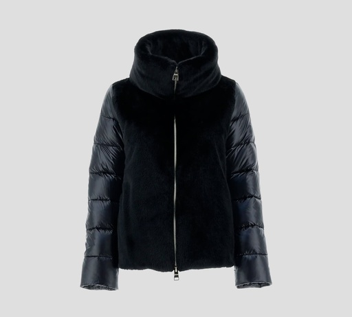Herno - CHAQUETA PUFFER DE NAYLON CON PELO SINTÉTICO