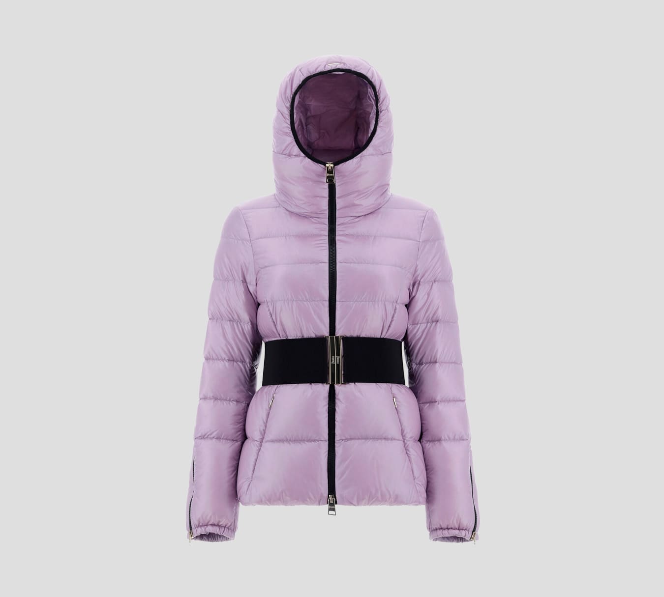 Herno - CHAQUETA PUFFER CON HOODIE Y CINTURÓN ELÁSTICO