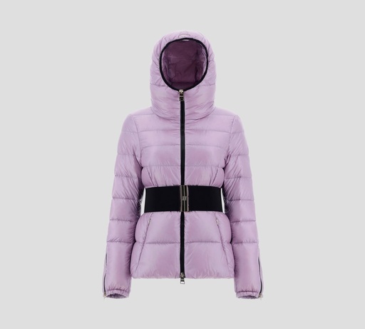 Herno - CHAQUETA PUFFER CON HOODIE Y CINTURÓN ELÁSTICO