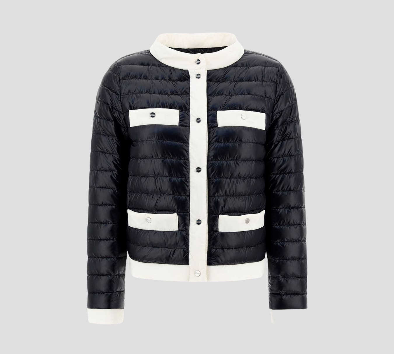 Herno - CHAQUETA PUFFER LIGERA ESTILO TWEED