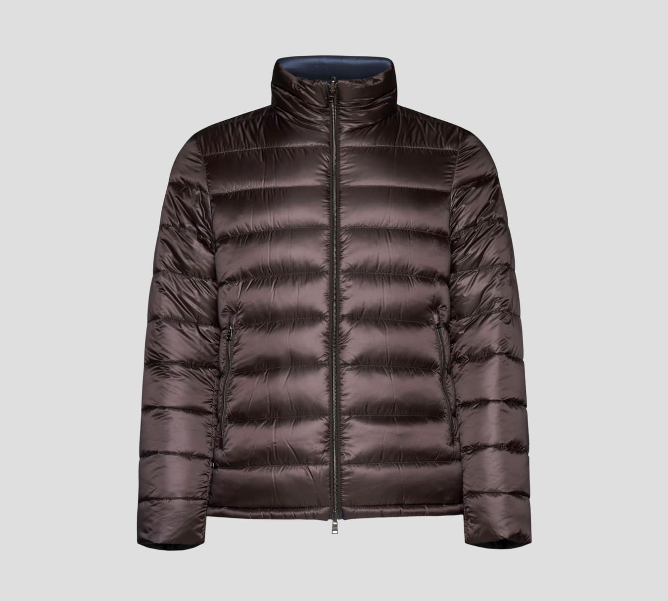Herno - CHAQUETA PUFFER REVERSIBLE DE NYLON CON CUELLO ALTO Y CIERRE FRONTAL
