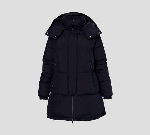 Herno - CHAQUETA HOODIE PUFFER MIDI CON ABERTURAS LATERALES