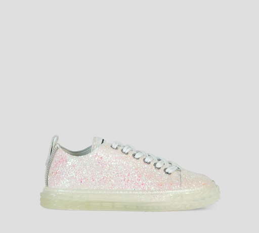 [RS10007-001] Giuseppe Zanotti - SNEAKERS CASUALES BRILLANTES CON SUELA TRANSPARENTE