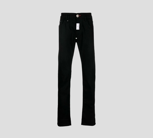 Philipp Plein - SKINNY JEANS FIT CON HEXÁGONO BORDADO SOBRE BOLSILLO TRASERO