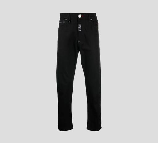Philipp Plein - SKINNY JEANS FIT CON SELLO SOBRE BOLSILLO TRASERO