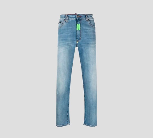 Philipp Plein - SKINNY JEANS CONFORT SUPREME FIT CON SELLO SOBRE BOLSILLO TRASERO